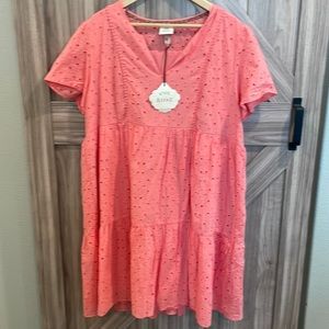 Knox Rose Women’s Eyelet Tiered Dress in XXL- New With Tags!